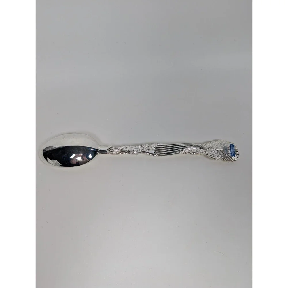 International Silver Co Antioch Serving Spoon Silverplated 12” Ornate Handle NIB